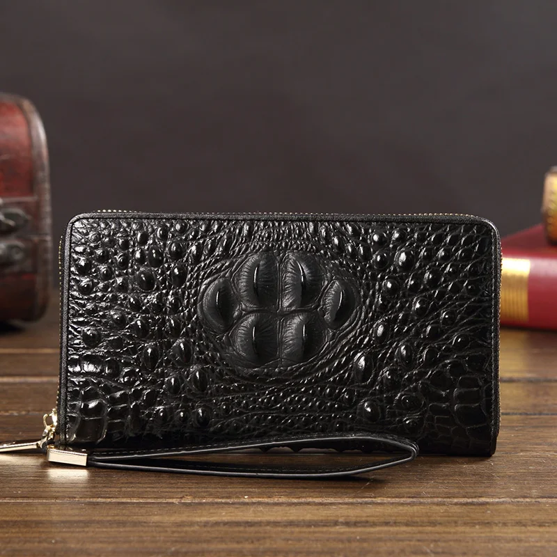 Натуральная кожа мужские кошельки из крокодиловой кожи для кредитных карт