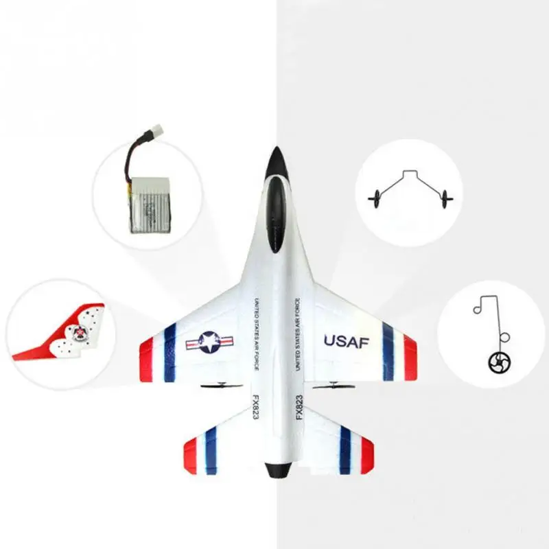 F16 2 4 GThunderbirds EPP Дистанционное Управление RC планер самолет 80 м 360 ° выворот