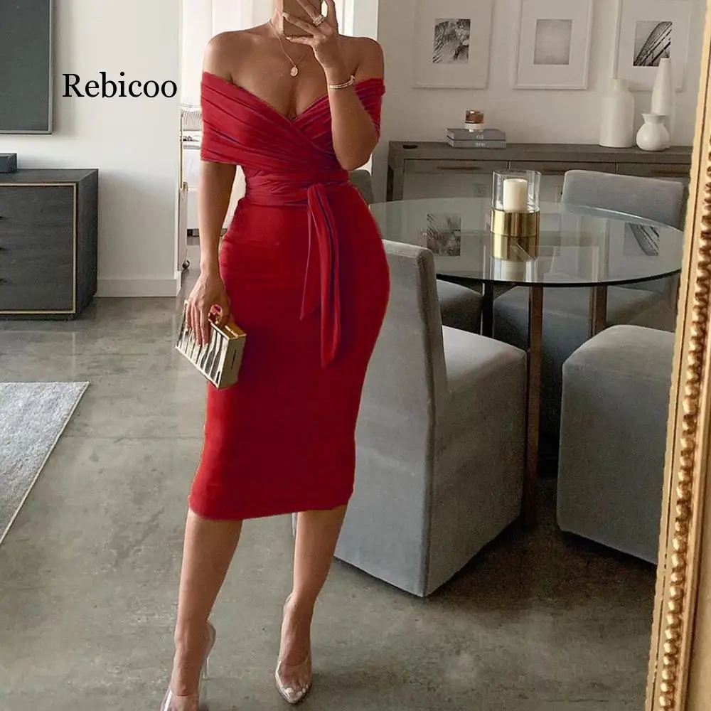 

Женский комплект из двух предметов, с открытыми плечами и юбкой-карандаш без бретелек, осенняя Клубная одежда, облегающие Короткие топы