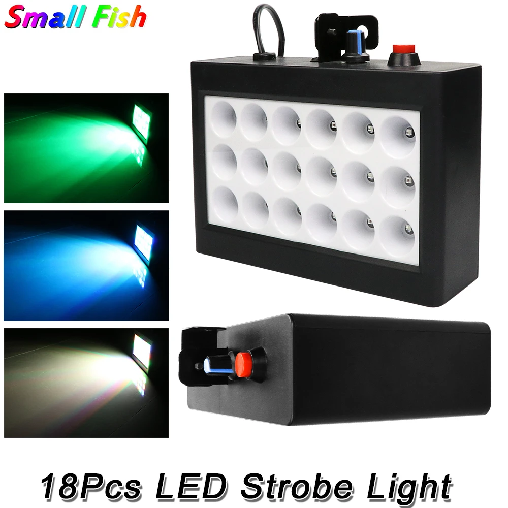 

10Pcs/Lot 18W LED Strobe Light RGB Stage Flash Effect Lighting DJ KTV Flash Lights Voice Control Disco Atmosphere Bar Club Light