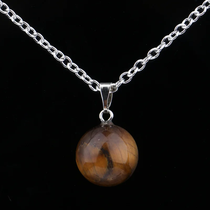 Новая мода круглый шар ожерелье s & подвески из натурального камня кристалл с