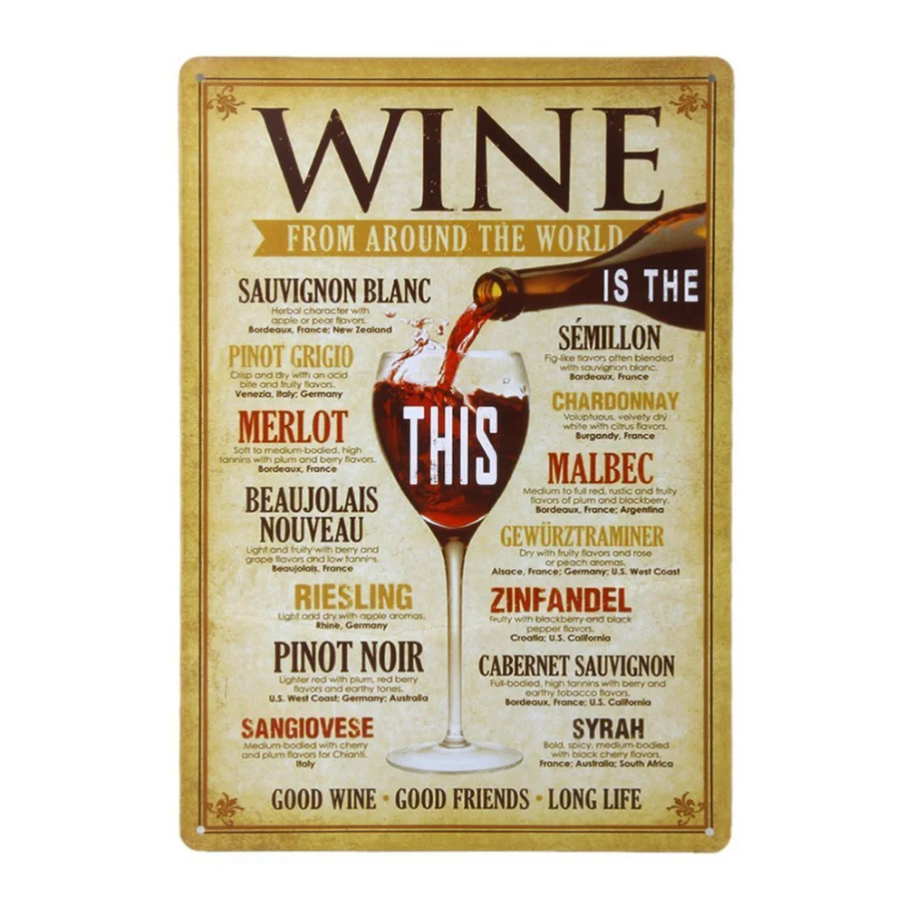 

From Around the World Drinking Distressed Retro Vintage Tin Sign