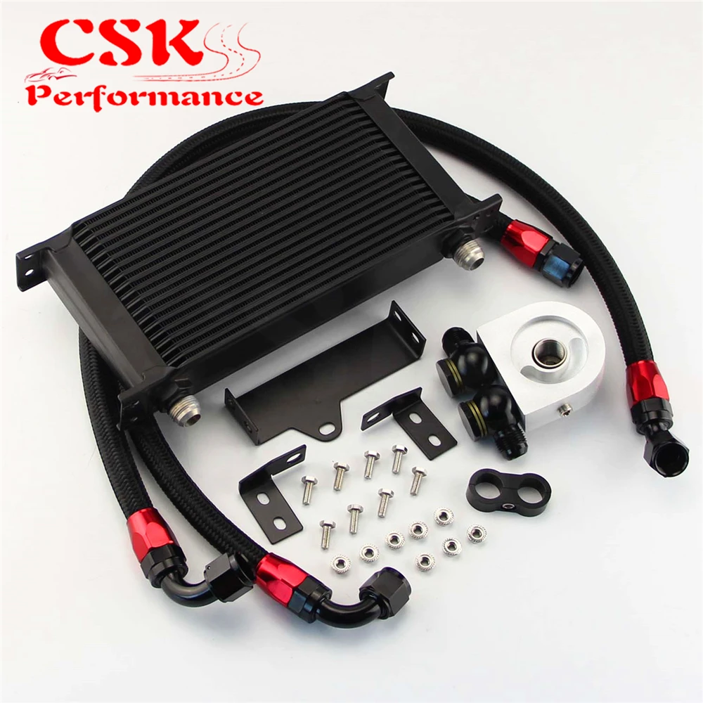 Комплект масляного кулера для двигателя 19 рядов подходит Subaru Impreza WRX STi 06 07 EJ20 EJ25
