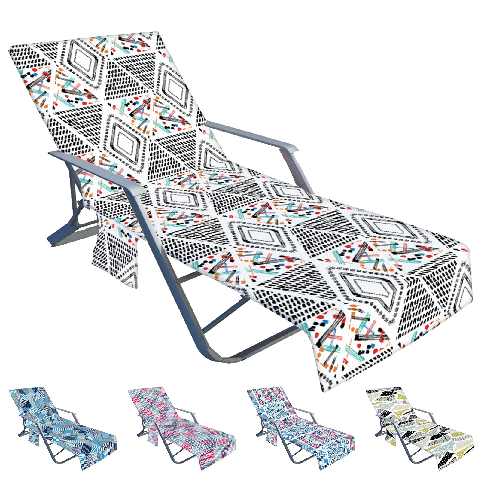 

Чехол для кресла серии Ocean, с боковым карманом, из мягкой микрофибры, летнее пляжное полотенце для загара