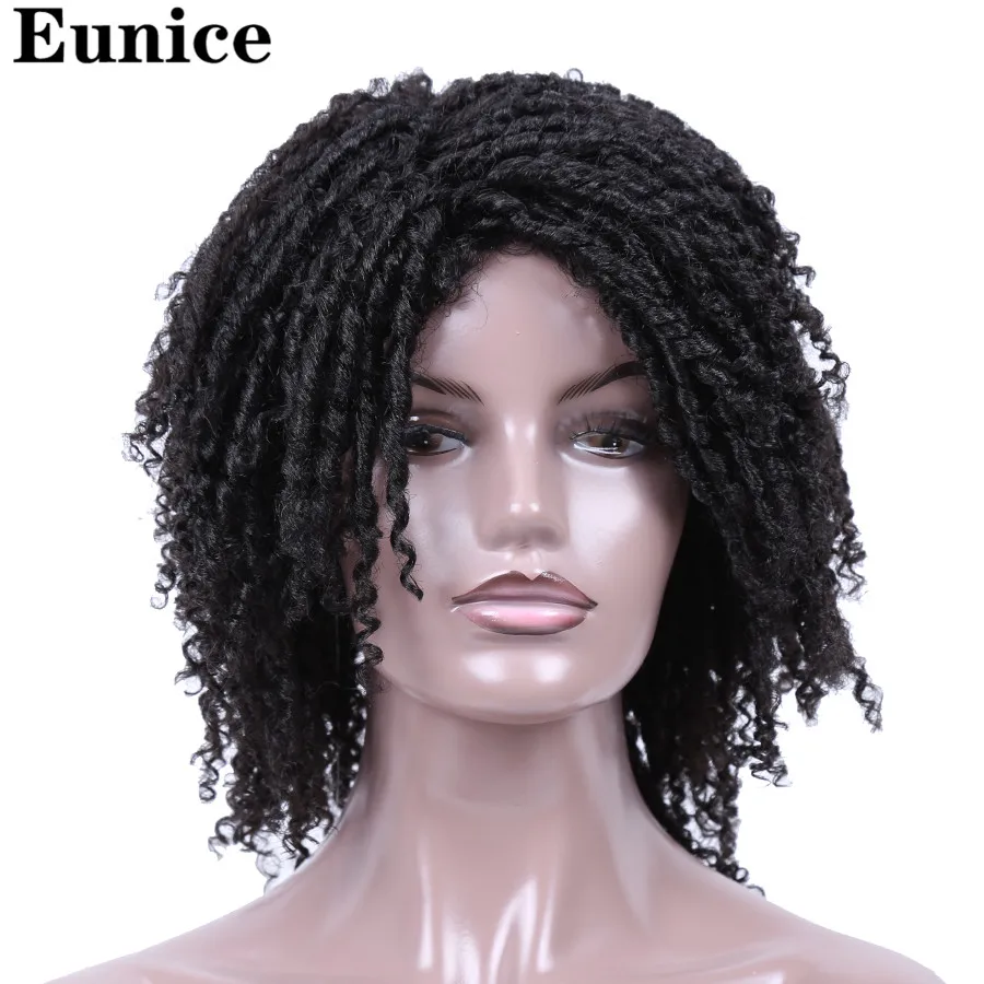 Короткие синтетические парики для женщин Eunice Hair 14 ''мягкие дреды парик волос