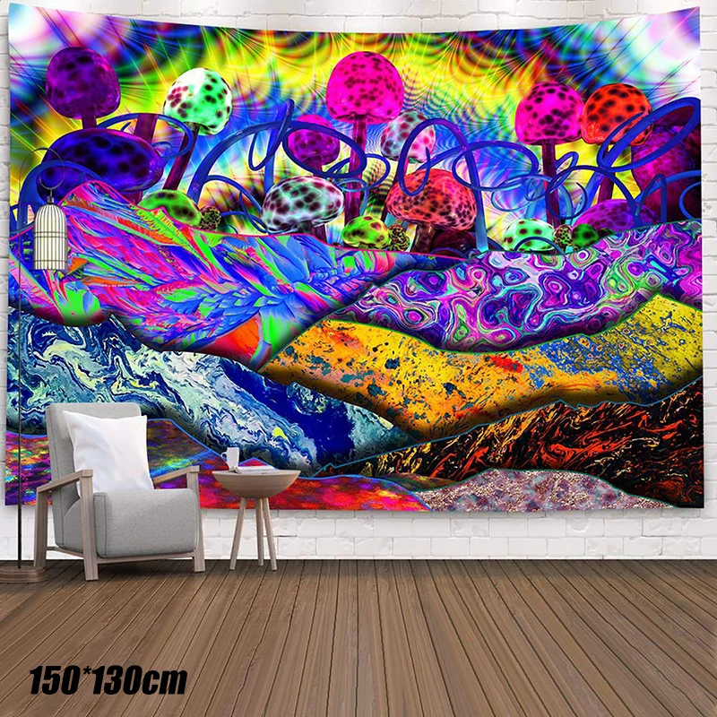 

Abstract 3D Printed Tapestry Throw Square Wall Hanging Art Blankets Bedspread Tablecloth Home Room Decor Colorful Tapestries