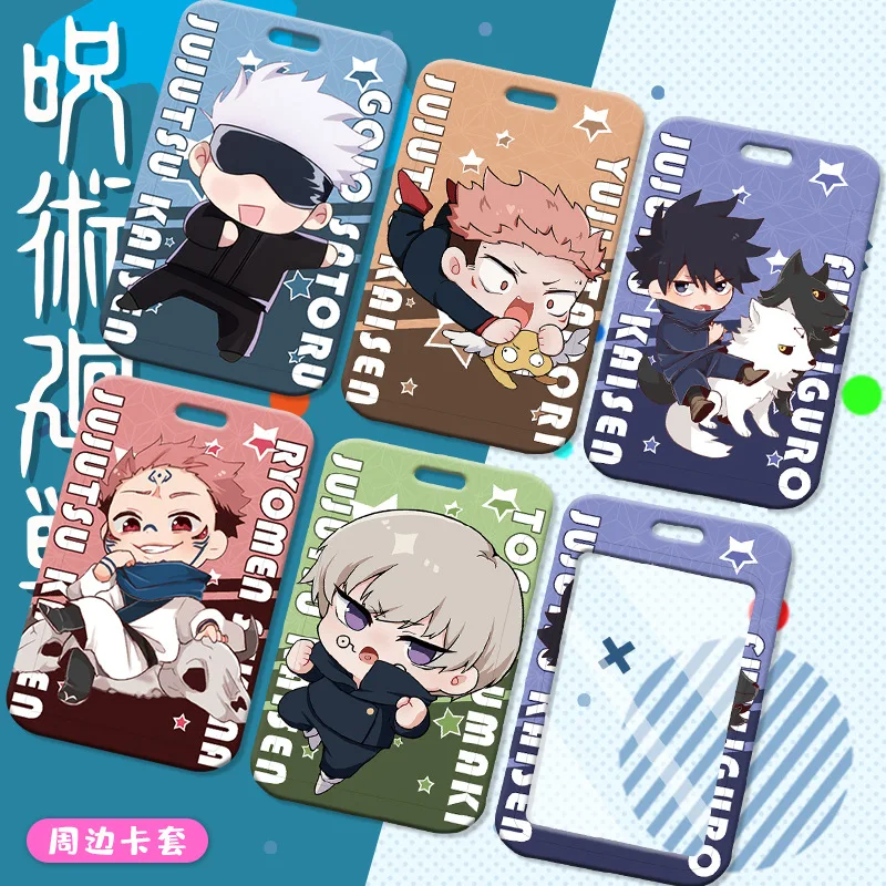 

NEW Anime Jujutsu Kaisen Itadori Yuji pattern Bus student card cover Model toys Credit Card Pendant Gift