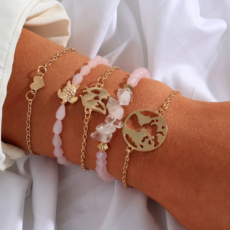 5 шт./лот Европейский и американский популярный розовый акриловый женский