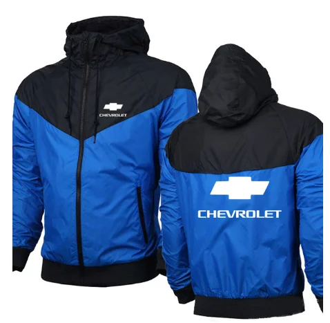 

NEW spring autumn Men's hoodie for Chevrolet Car Logo Print Casual high quality Cotton Sweatshirts zipper Hoodies Man Clothing