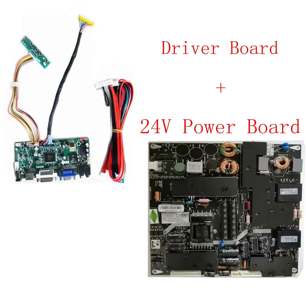 

New HDMI+VGA+DVI+Audio Monitor Kit For LM240WU2 LM240WU2-SLB1/SLB2 1920x1200 30Pins LCD LED Screen Panel Control Driver Board