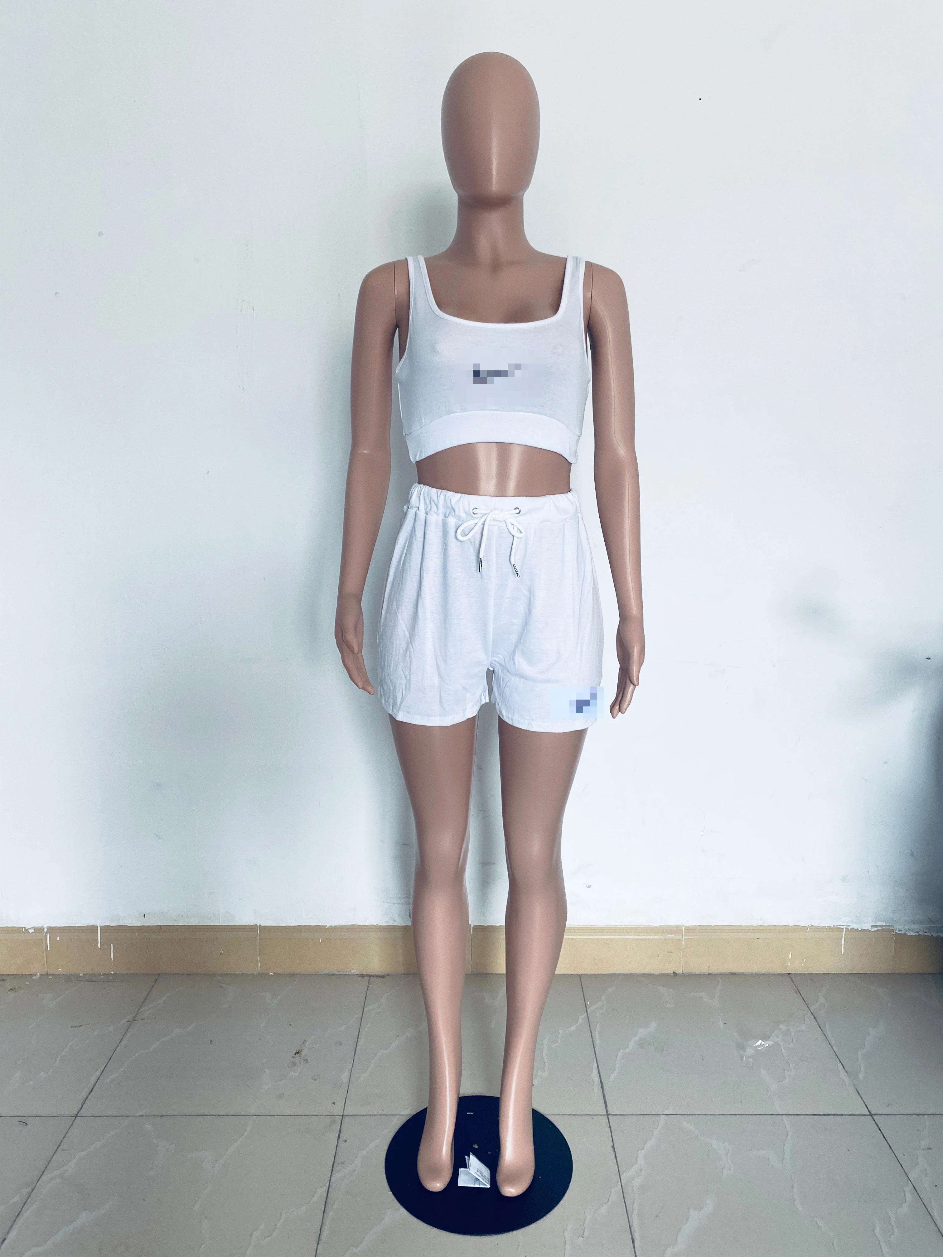 

2021 famous summer sports vest suit sports leisure brand two sets