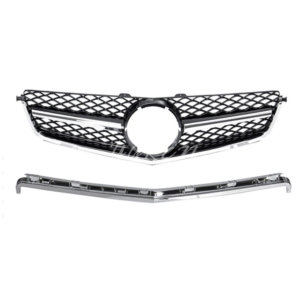 Подходит только для Mercedes Benz W204 C63AMG передняя решетка 2008 2011 серебристый и