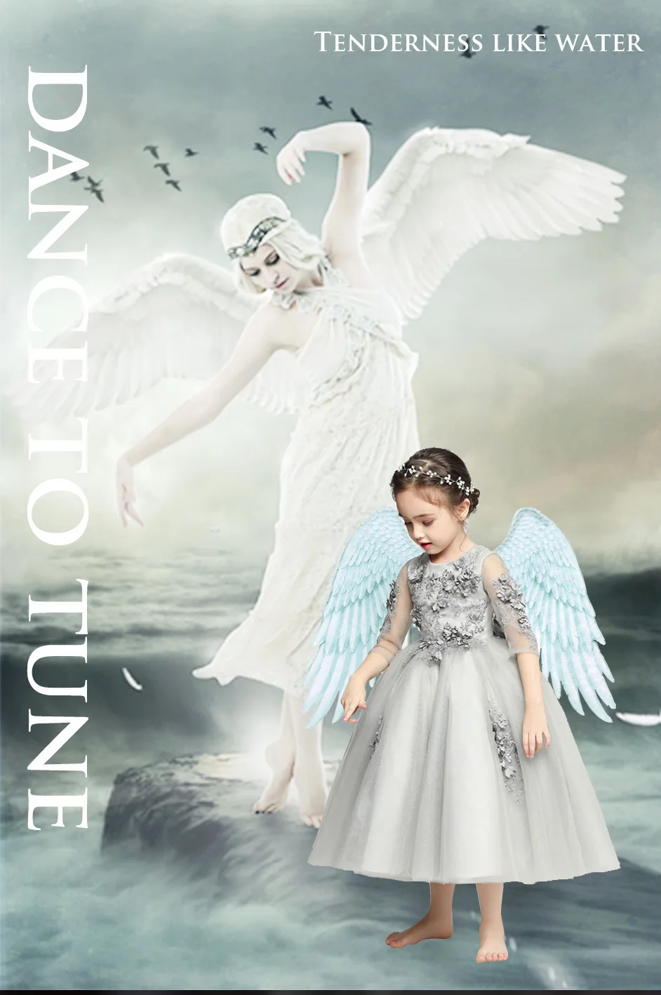 Крылья Хэллоуин реквизит Ангел птица перо Марди Гра Косплей ролевое платье