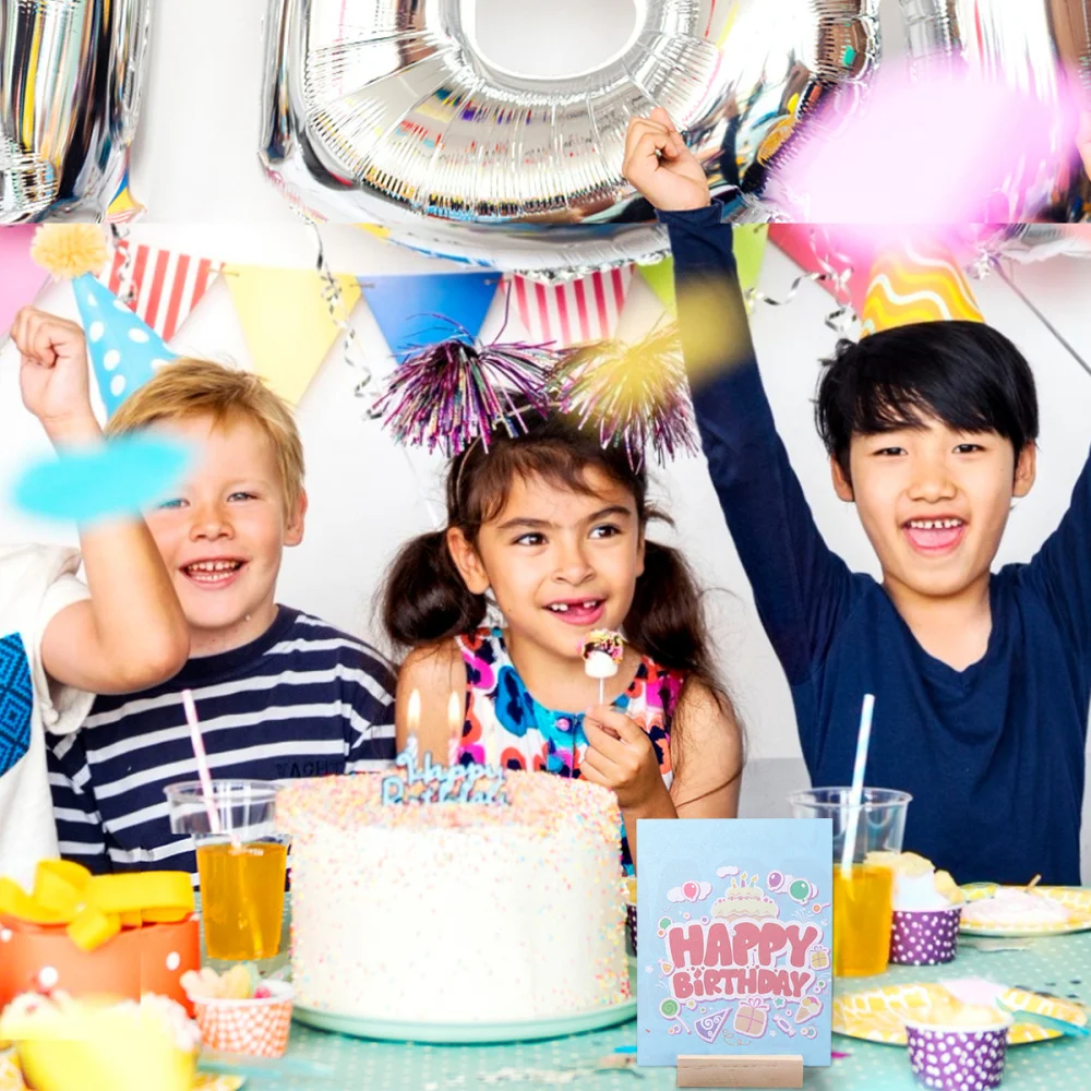 

STOBOK 10 Pcs Business Holder Wooden Rectangle Shaped Photo Stand Picture Holder Memo Holder