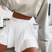 2021 women clothes spring and summer preppy style a line skirts casual harajuku vintage high waist fresh solid color mini skirt
