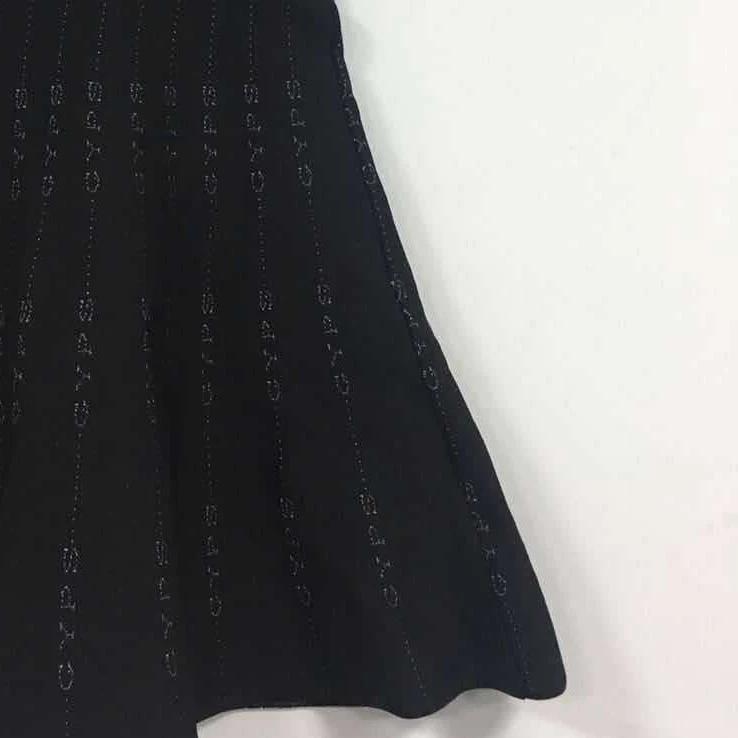 

2019 Fall Winter Collection Letter Embroidered Sling Dress