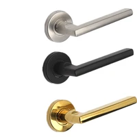1pcs stainless steel door knob for interior bedroom bathroom hotel room black gold single side door handle furniture hardware