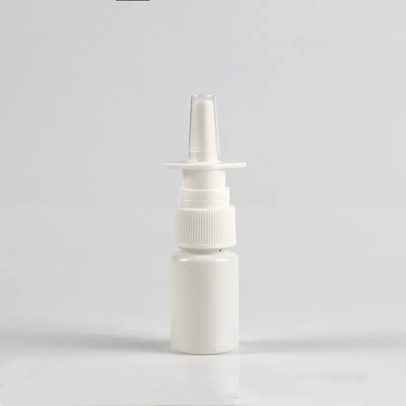 500pcs 5ML/0.17oz  Portable White HDPE Nasal Spray Bottle Travel Packing Aromatherapy Nasal Spray Medical Bottle