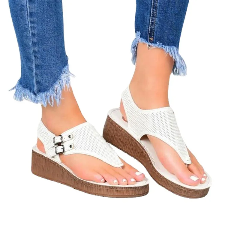 

Women Sandals 2021 New Women Heels Sandals Platform Wedges Shoes For Women Summer Sandalias Mujer Casual Flip Flops Plus Size 43