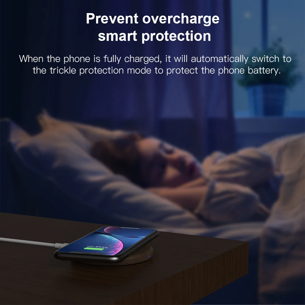 

Wooden 10W Qi Fast Wireless Charger for iPhone 11 XS Max XR 8 Plus Wireless Charging Pad for Samsung S10 S9 Xiaomi mi 9