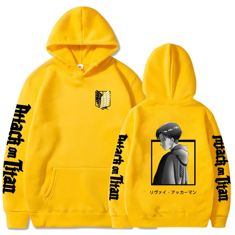 

Attack on Titan Anime Hoodie Double Sided Harajuku Streetwear Cloth