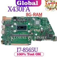 for asus vivobook s14 s430fa x430f x430fa s4300f x430fn laptop motherboard original mainboard 100 test ok i7 8565u 8g ram