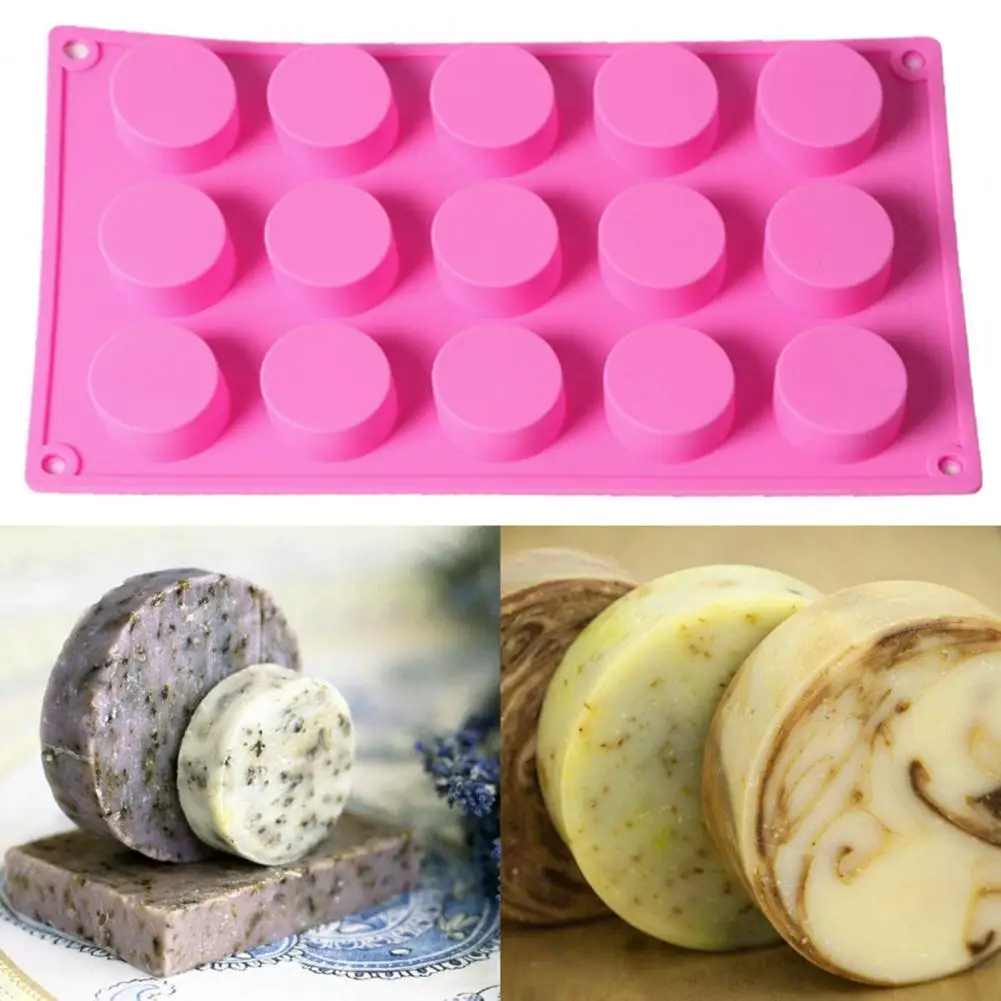 

Easy to Clean Useful Round Flexible Silicone Cake Molds Round Jelly Mold Heat-resistant for Mousse