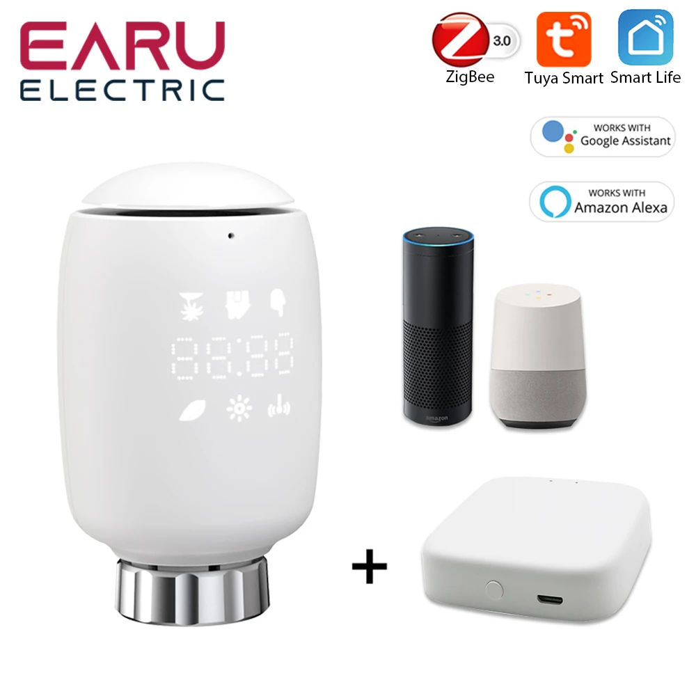 

Привод радиатора Tuya Smart ZigBee, программируемый термостатический клапан радиатора с дистанционным управлением через приложение, с поддержкой ...