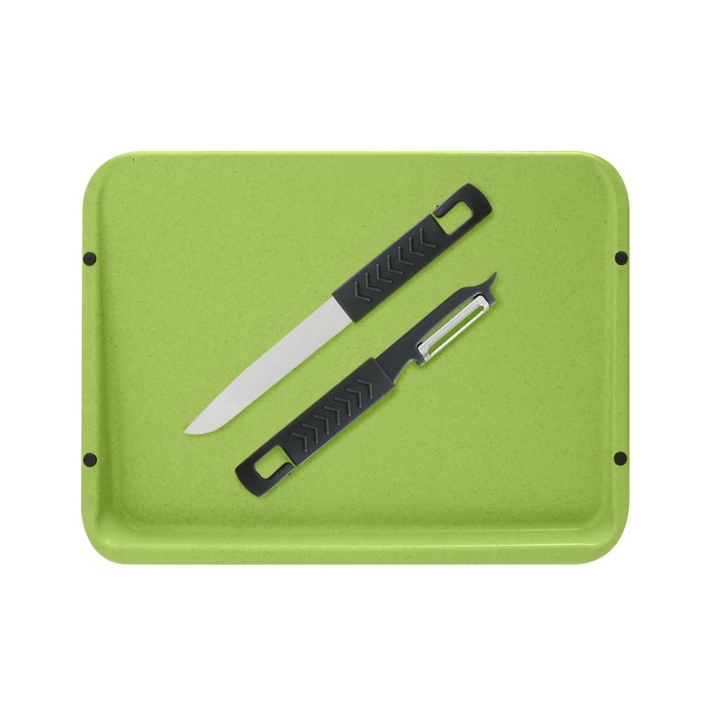 Двухсторонний дизайн разделочный блок для фруктов мяса набор с фруктовым ножом