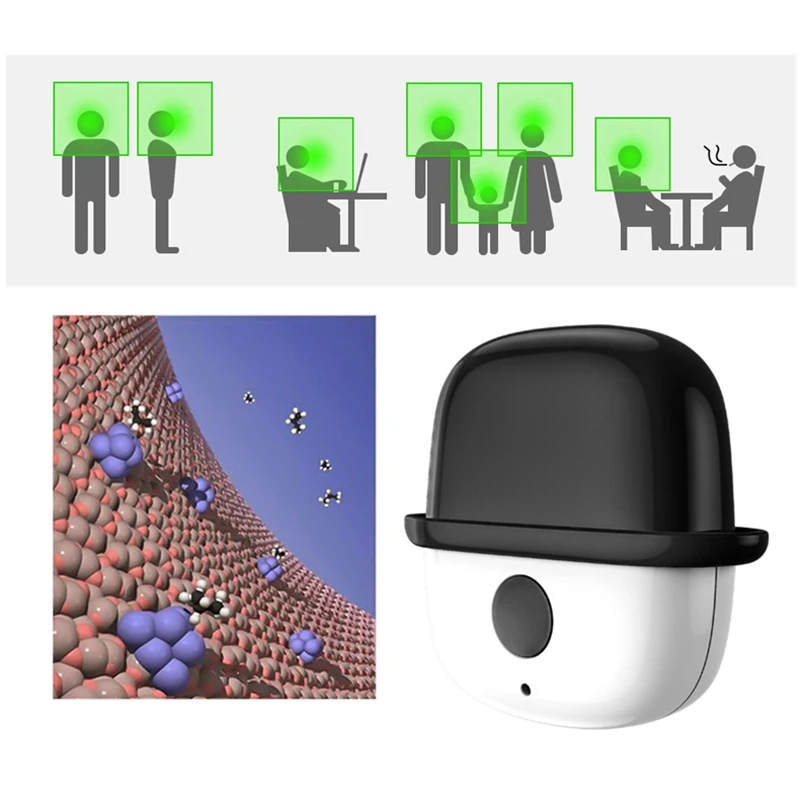 

USB Portable Wearable Air Purifier, Mini Air Necklace Negative Ion Air Freshener,No Radiation Low Noise