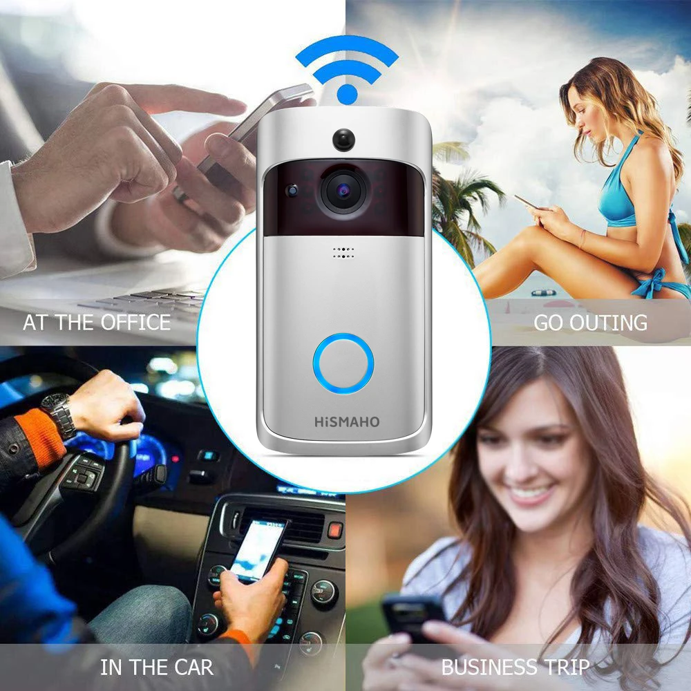 HISMAHO умный видео дверной звонок 720P HD дверная камера домофон IP беспроводной wifi дверной звонок визуальный домашний монитор безопасности ночное видение