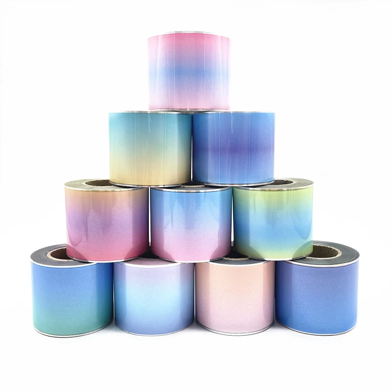 

50M/set Gradient Nail Foils for Nails Candy Transfer Paper Candy Color Stickers Manicure Set DIY Floral Nail Decorations