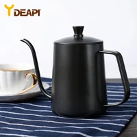 ydeapi stainless steel coffee tea pot non stick coating food grade stainless steel gooseneck drip kettle swan neck thin mouth