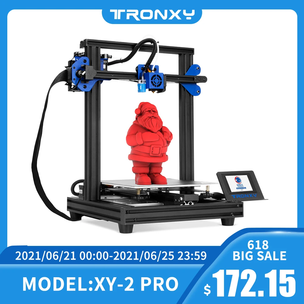 Bestellen Tronxy XY-2 PRO 3D Drucker FDM Stille Mainboard Mit Titan Extruder 1,75mm TPU Weiche Filament Hotend Ducker