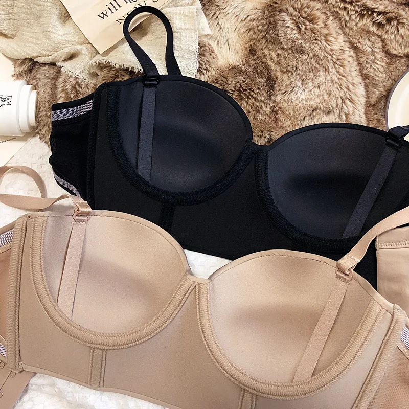 Бюстгальтер женский однотонный со съемным бюстгальтером с чашкой 1/2 | Женская
