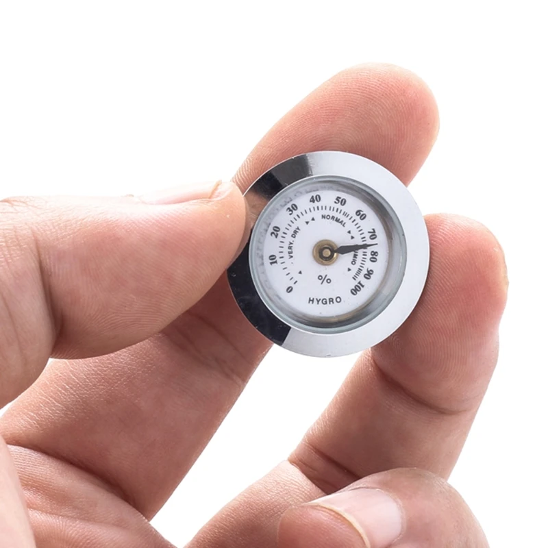 Высокоточный мини-гигрометр для сигар Круглый измеритель влажности 28 мм |