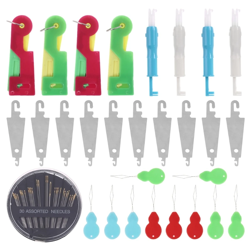 

58 шт./компл. металлическая Автоматическая швейная игла, устройство для нарезки нитей