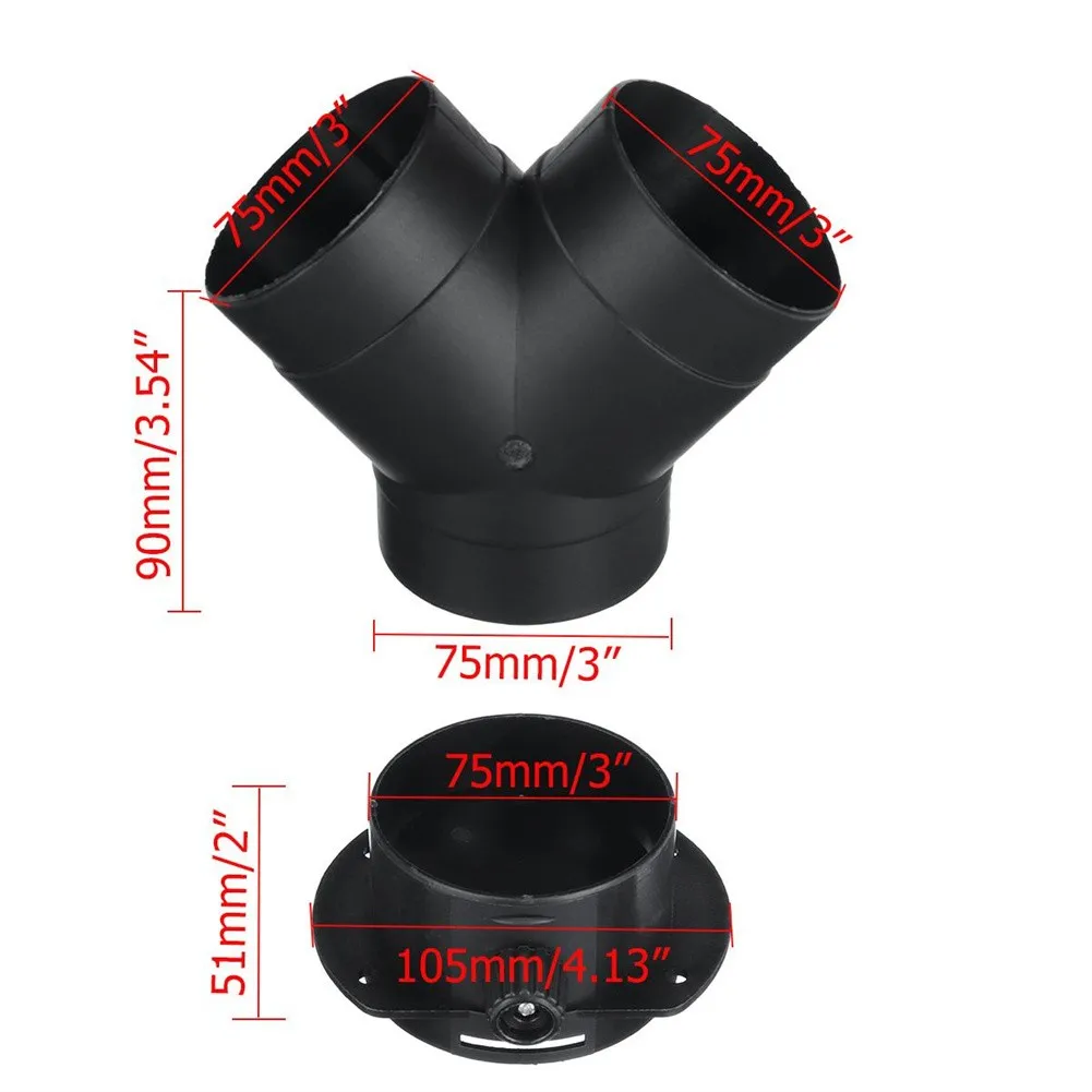 

75 мм Y-образный выходной разъем вентиляционного отверстия Vavle клапан для воздушного дизельного нагревателя Webasto Eberspacher