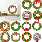 Алмазная живопись сделай сам, венок, алмазная особая форма, набор для сверления рождественского венка 5D, Хрустальный венок для двери, подвесной Рождественский домашний декор