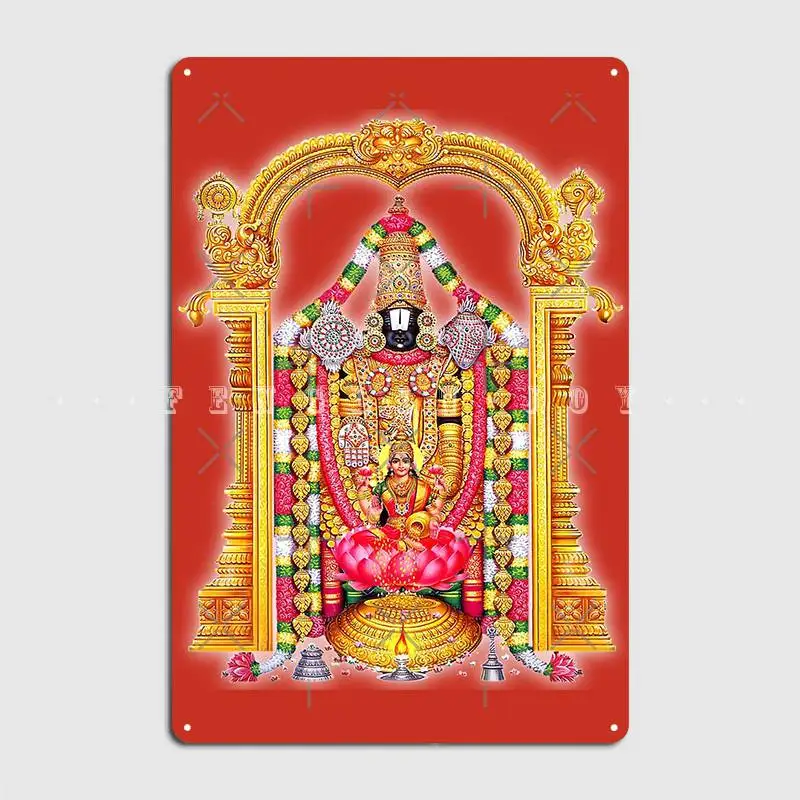 

Lord Bala Ji And Goddess Shri Dhan Lakshmi Mata Ji Poster Metal Plaque Club Bar Design Mural Painting Tin Sign Poster