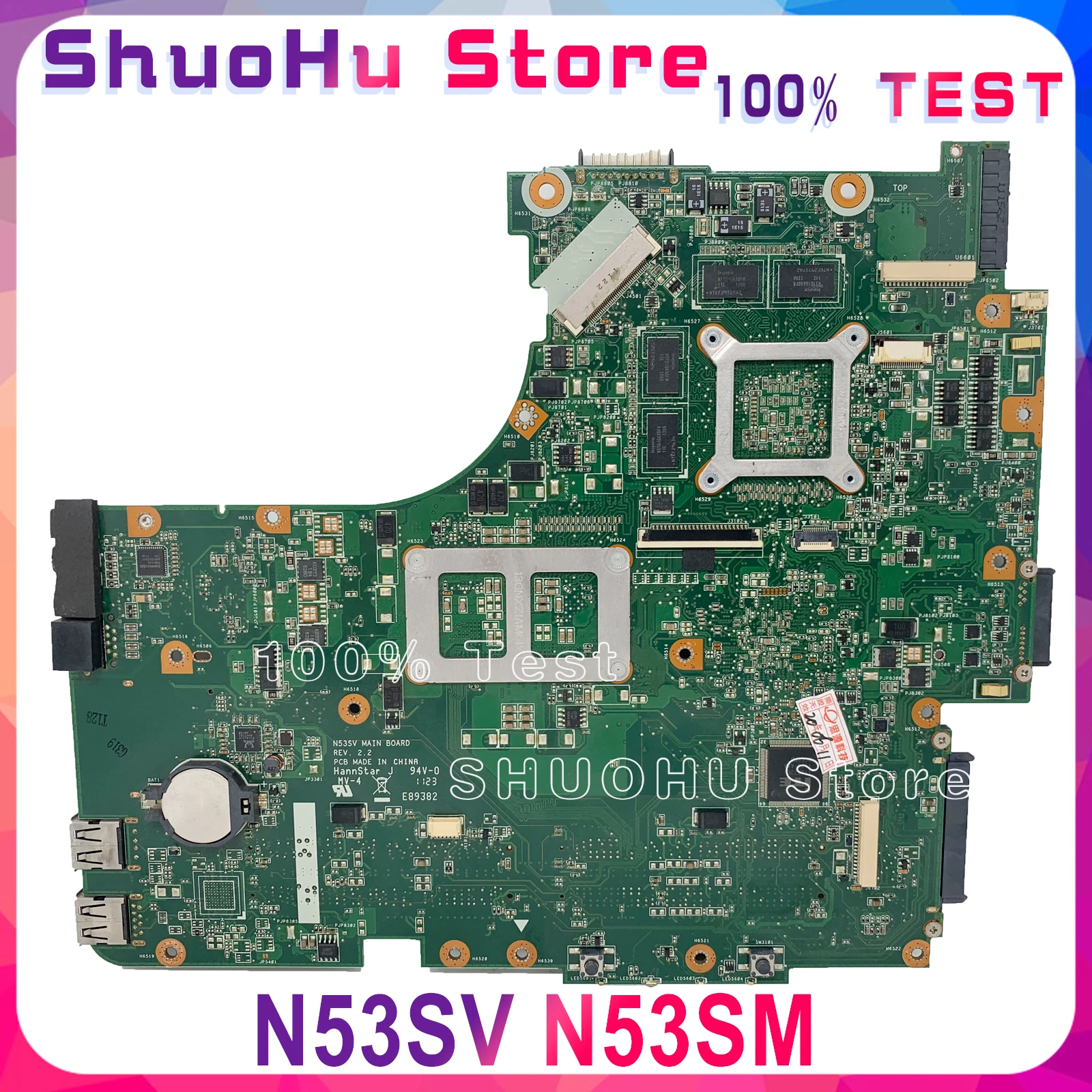 

KEFU For ASUS GT540M N53SV N53S N53SN N53SM Laptop Motherboard Tested 100% work original Mainboard