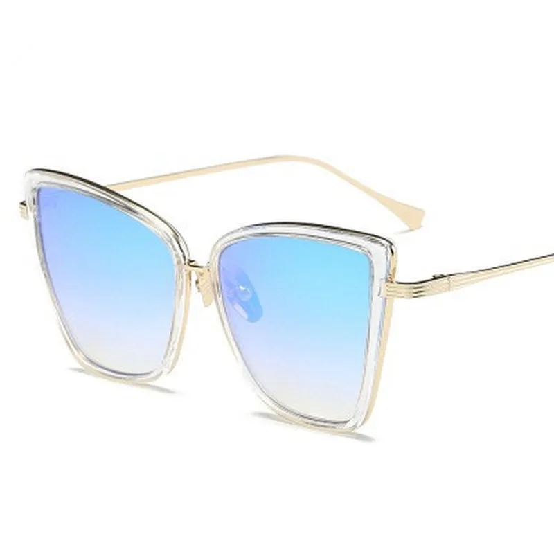 

2020 New Brand Designer Cat Eye Sunglasses Women Vintage Metal Glasses for Women Mirror Retro Lunette De Soleil Femme for Driver
