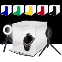puluz portable 3030cm softbox light box studio led photo lightbox 6 colors backdrops for tabletop photography led lighting box