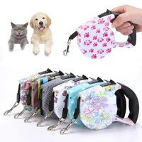 dog pulling rope automatic colorful telescopic pet products 5m retractable dog leash adjustable pet portable traction rope