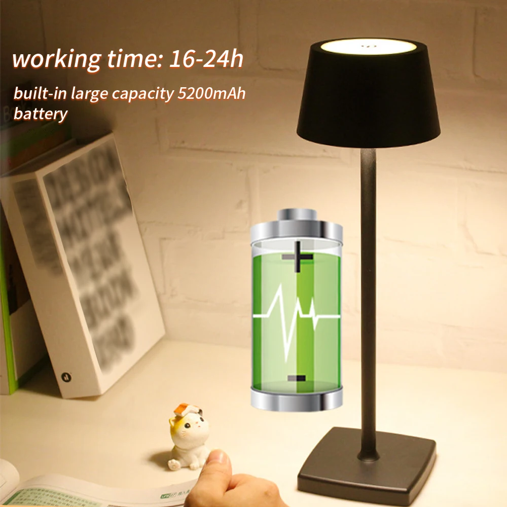 Светодиодная настольная лампа с подзарядкой по USB приглушаемый портативный