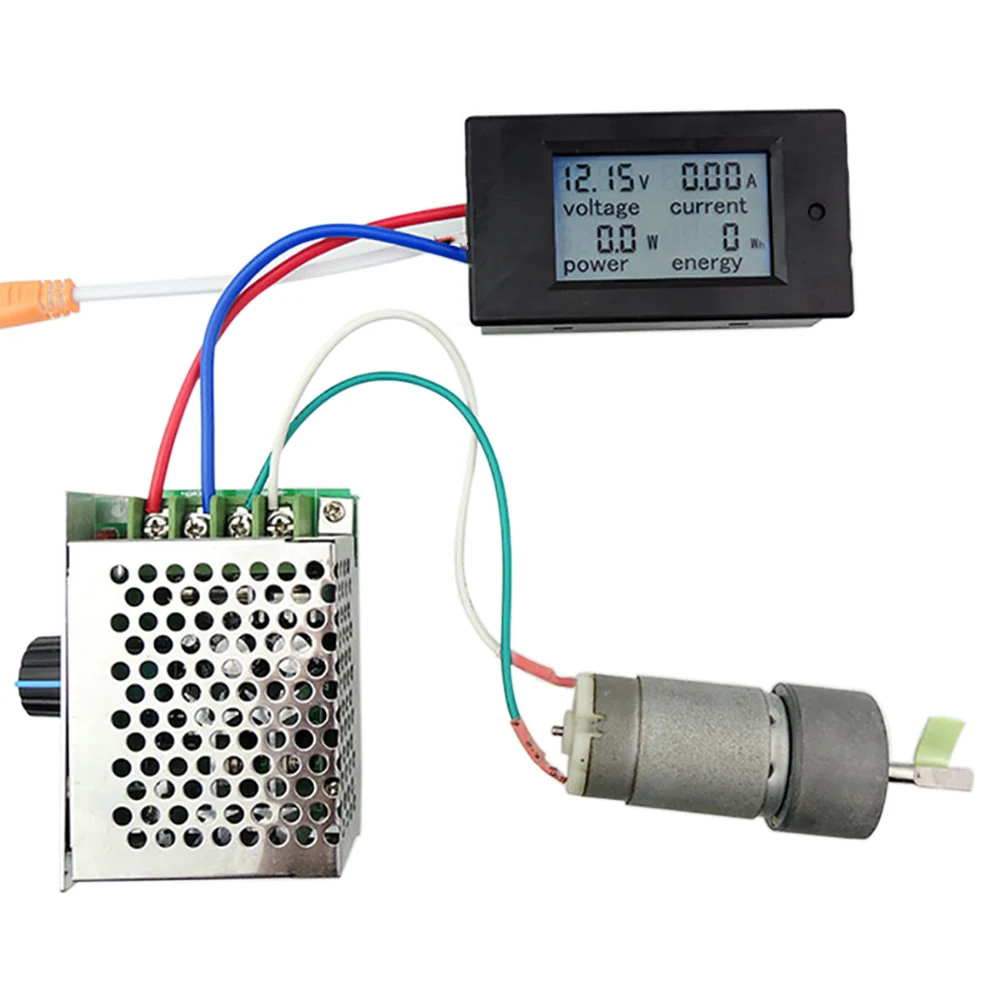 Цифровой измеритель мощности 100A DC LCD панель монитор напряжения кВтч Вольтметр
