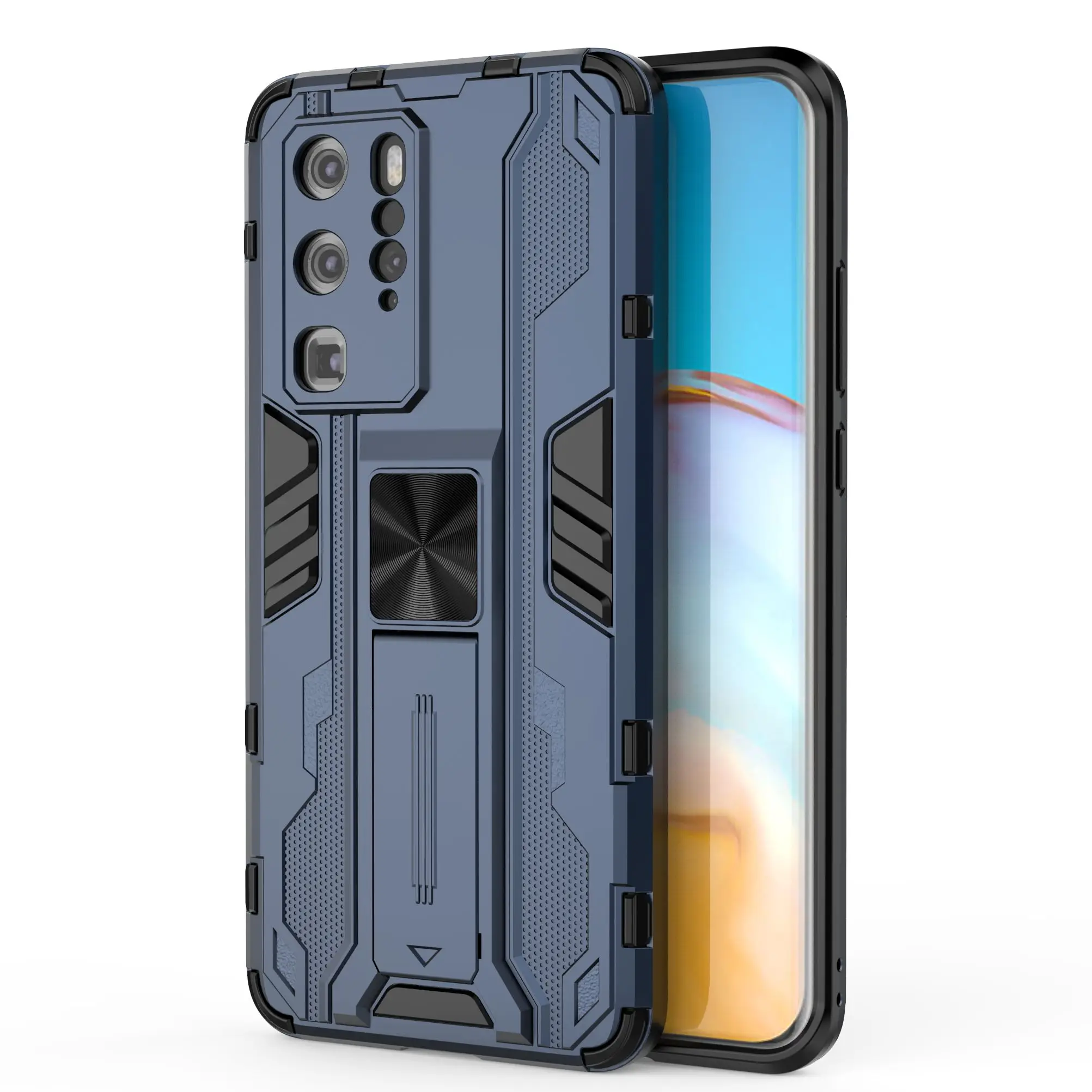 

Phone Case For Huawei Mate 30 40 Honor V40 50 SE P30 P40 P50 Pro Anti-fall Armor Invisible Magnetic Bracket Protection PC Cover