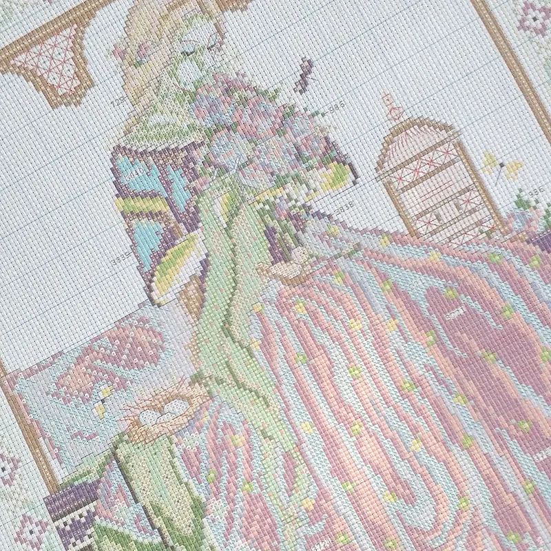 Точная печать украшение для спальни Fishxx Набор вышивки крестиком Женская картина