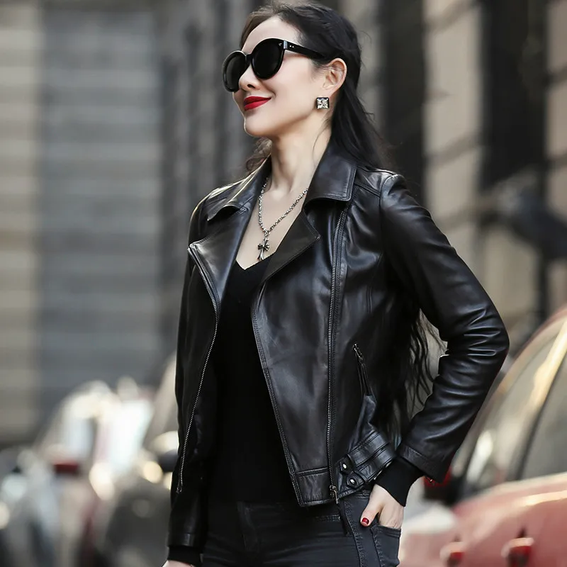 Фото Leather Jacket Women 2020 Sheepskin Genuine Motorcycle Real Clothes Chaqueta Mujer OT1703 YY621 Женская одежда Leather Jacket Women 2020 Sheepskin Genuine Motorcycle Real Clothes Chaqueta Mujer OT1703 YY621 Женская одежда