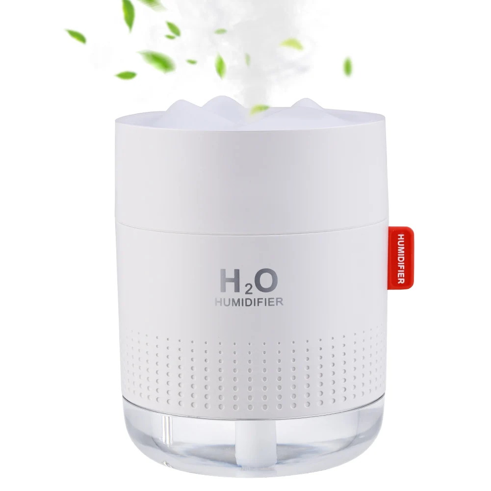 

Snow Mountain Humidifier Continuous Spray Modes Desk Humidifiers Intermittent Spray Modes 500ml Night Light Function